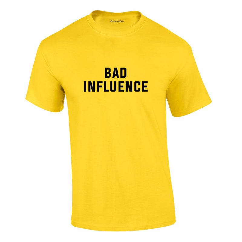 Bad Influence Tee In Yellow