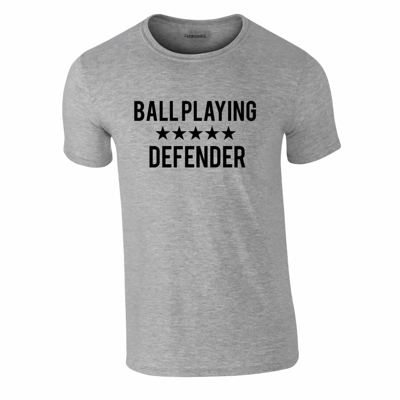 Ball Playing Defender Tee In Grey