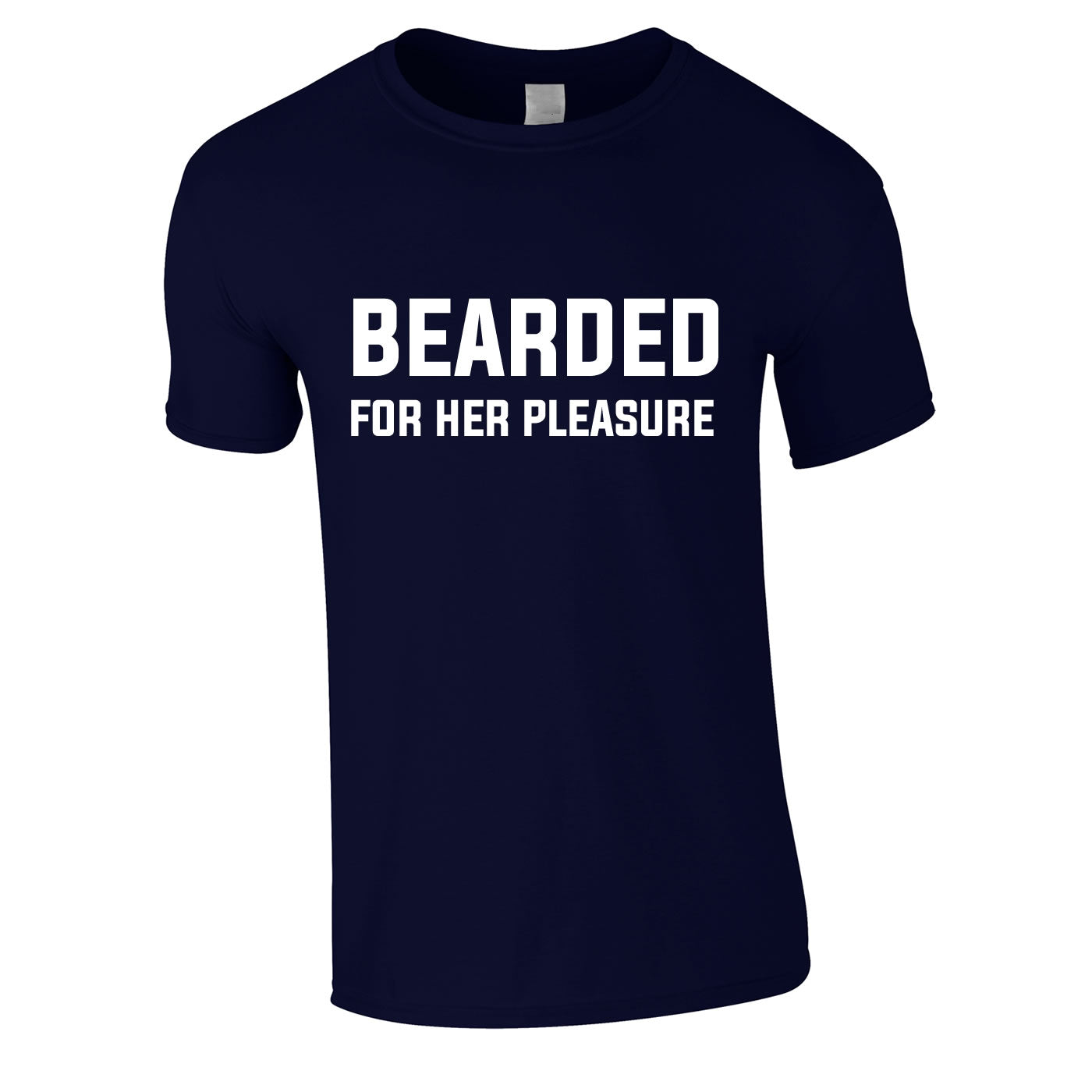 Bearded For Her Pleasure Tee In Navy