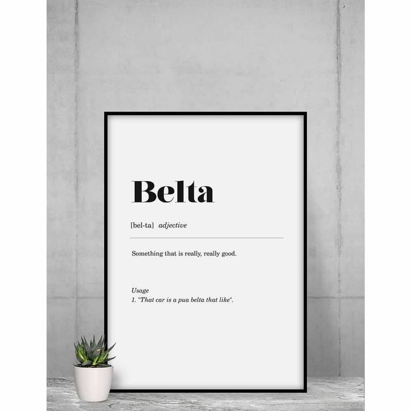 Belta Geordie Definition Print