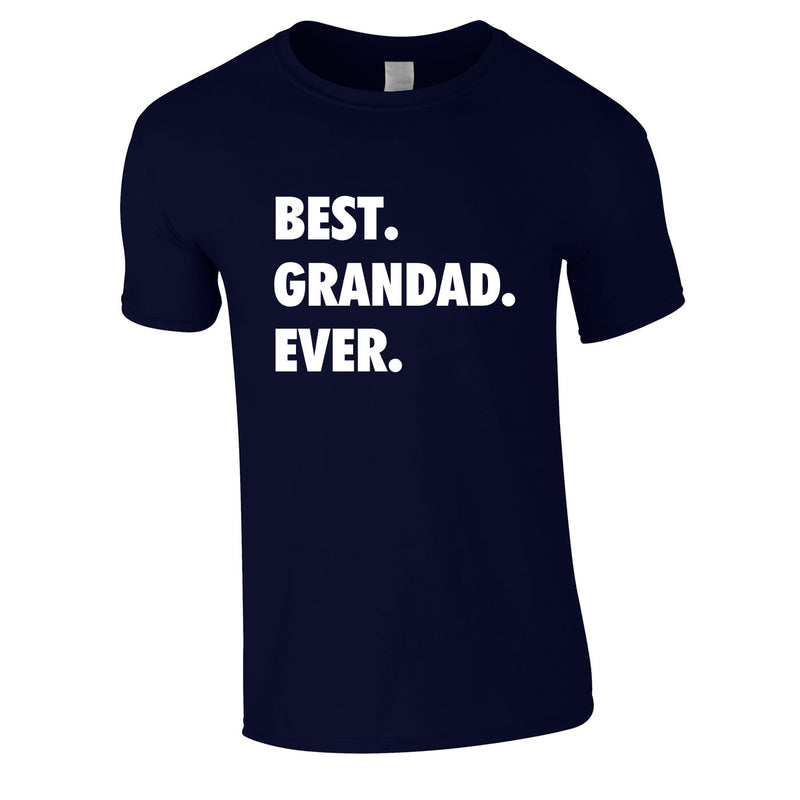 Best Grandad Ever Tee In Navy