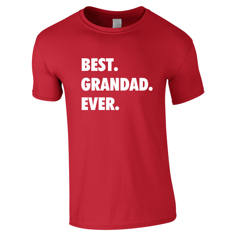 Best Grandad Ever Tee In Red