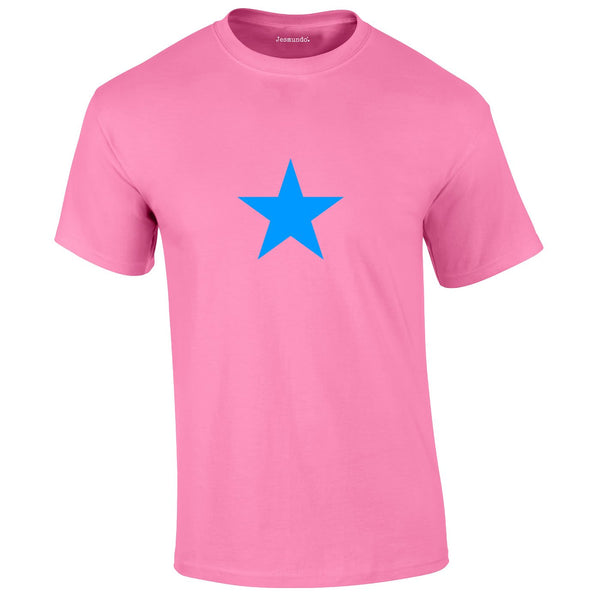 Blue Star Tee In Pink