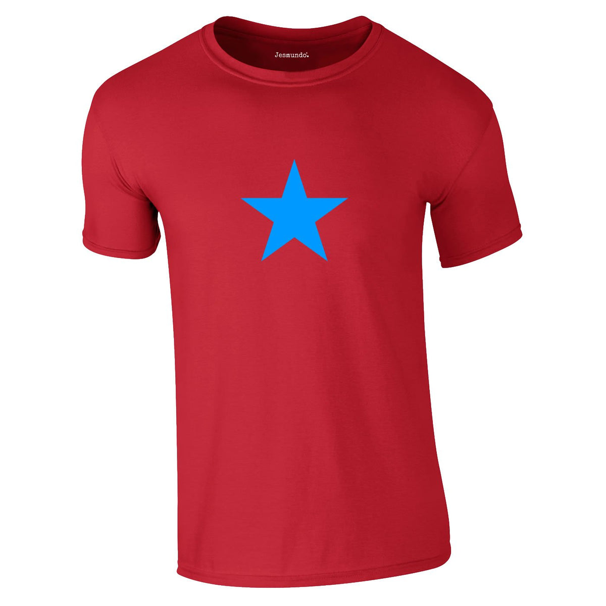Blue Star Tee In Red