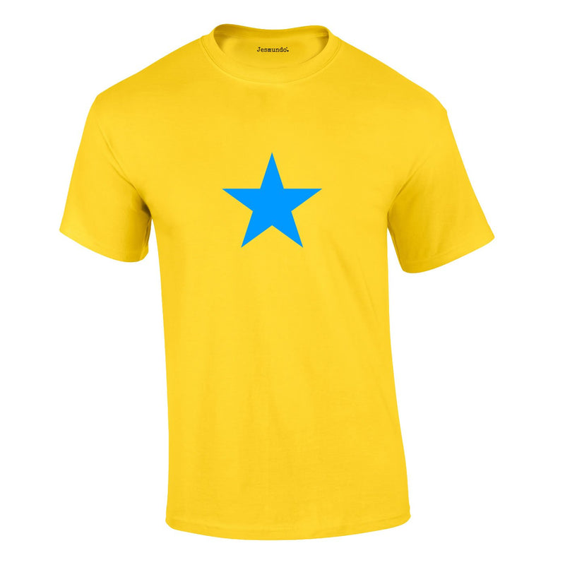 Blue Star Tee In Yellow