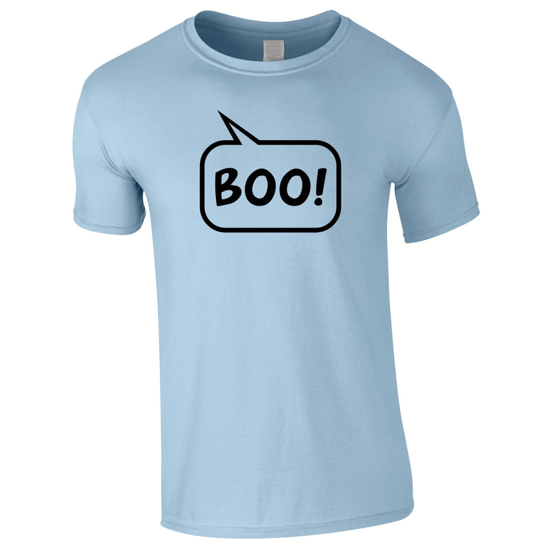 Boo Speech Bubble Men's Tee In Sky