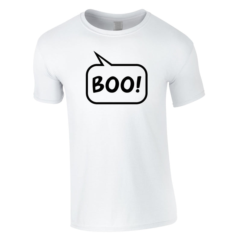 Boo Speech Bubble Men's Tee In White