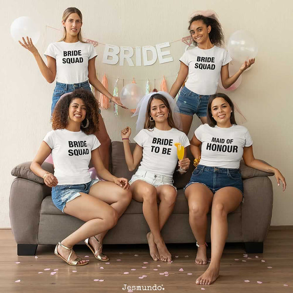 Bride Squad T Shirts Custom Printed For Your Hen Do