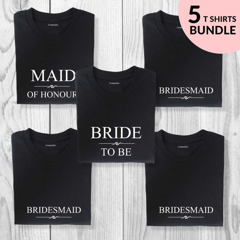 Hen Party Classy T Shirts - 5 Pack For Hen Night