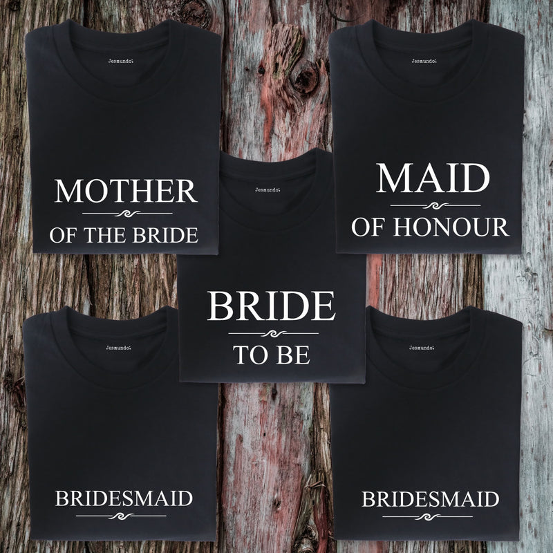 Bride & Bridesmaid Personalised T-Shirts