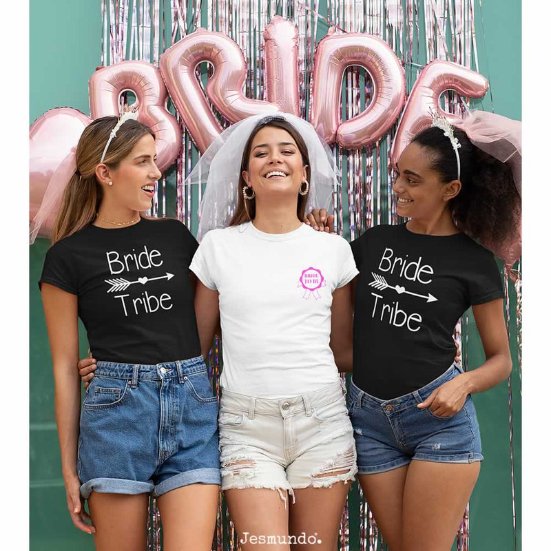 Bride To Be Rosette Custom Printed T-Shirts