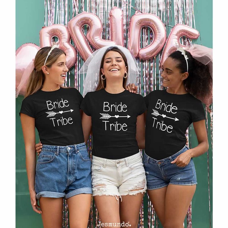 Bride Tribe Slogan T Shirts Custom Printed For Hen Party