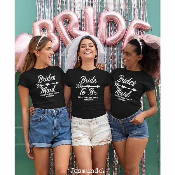 Bridesmaid Bride Tribe T Shirt Custom Printed