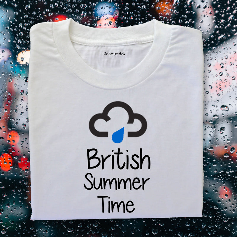 British Summer Time Tee Design With Rain Cloud