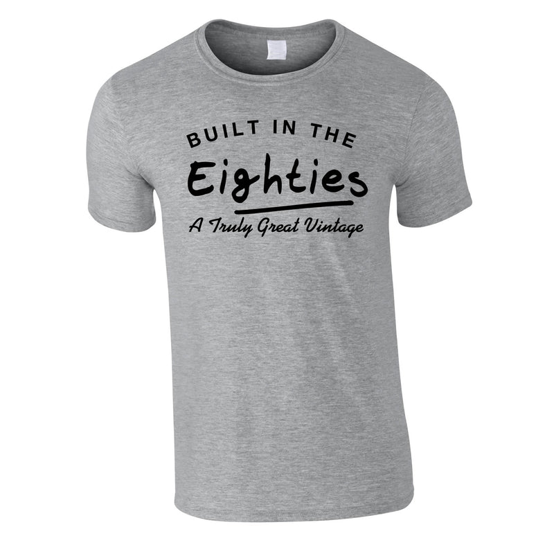 Built In The 80's Tee In Grey