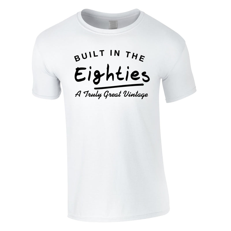 Built In The 80's Tee In White