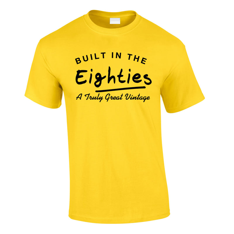 Built In The 80's Tee In Yellow