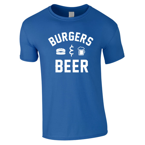 Burgers And Beer Tee In Royal