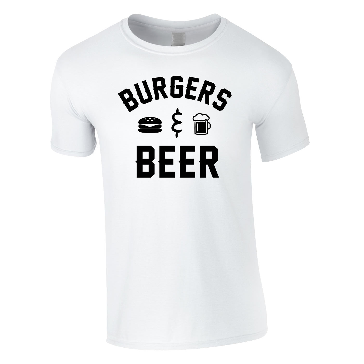 Burgers And Beer Tee In White