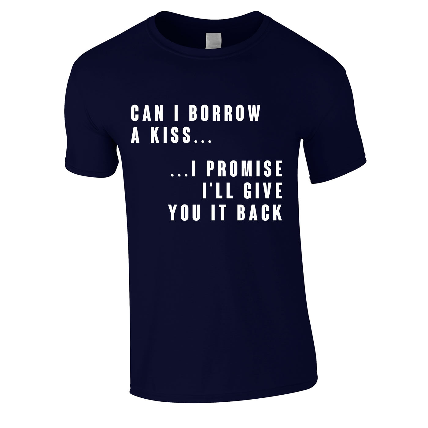 Can I Borrow A Kiss Tee In Navy