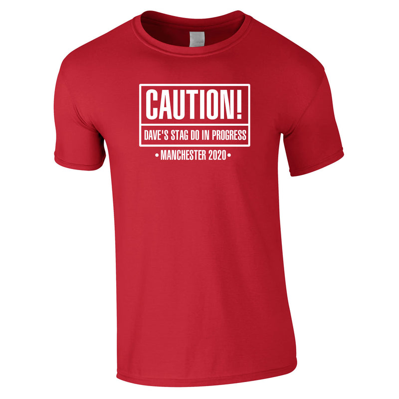 Caution Stag Do In Progress T Shirt