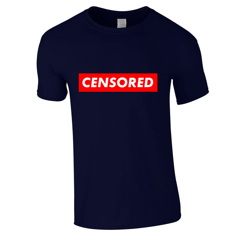 Censored Tee In Navy
