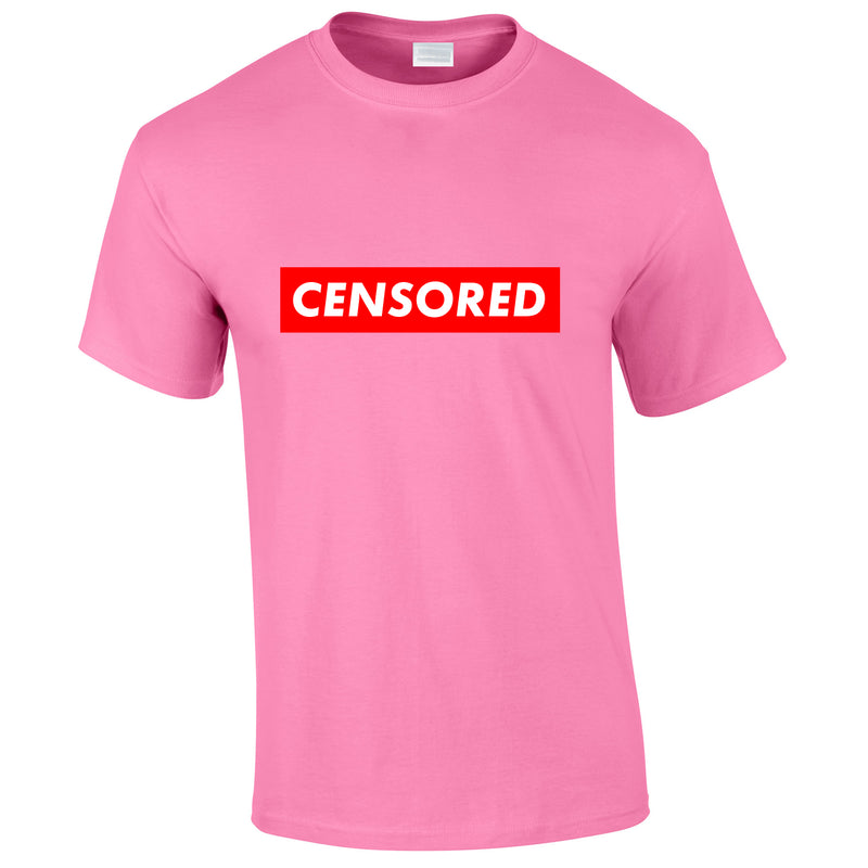 Censored Tee In Pink