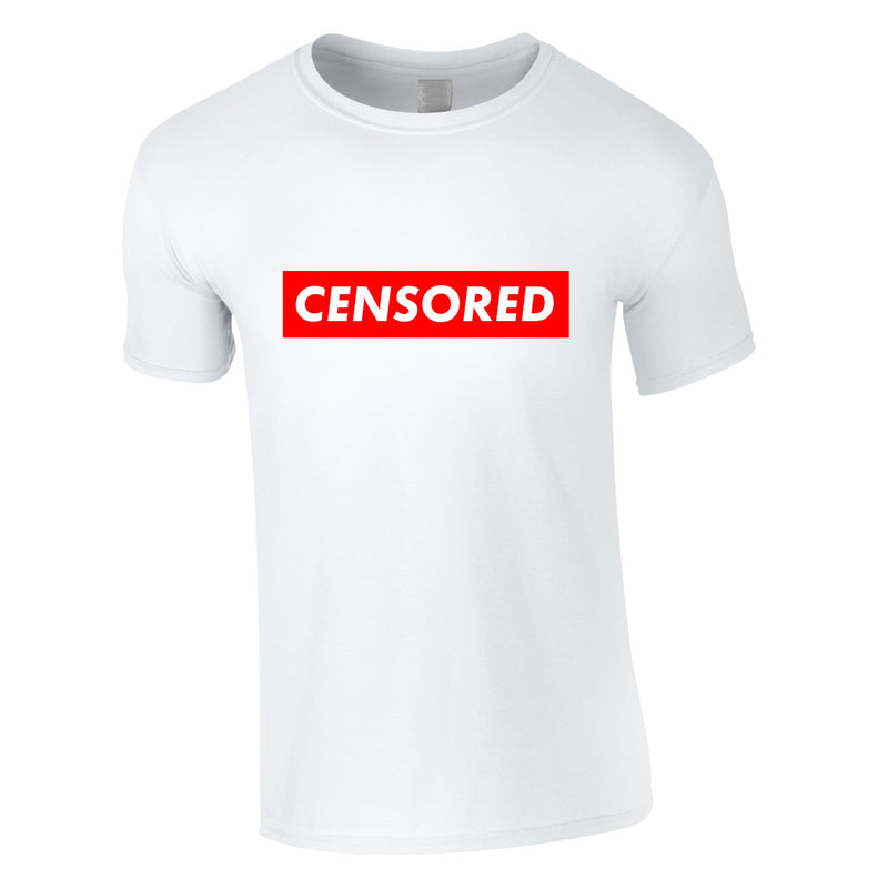 Censored Tee In White