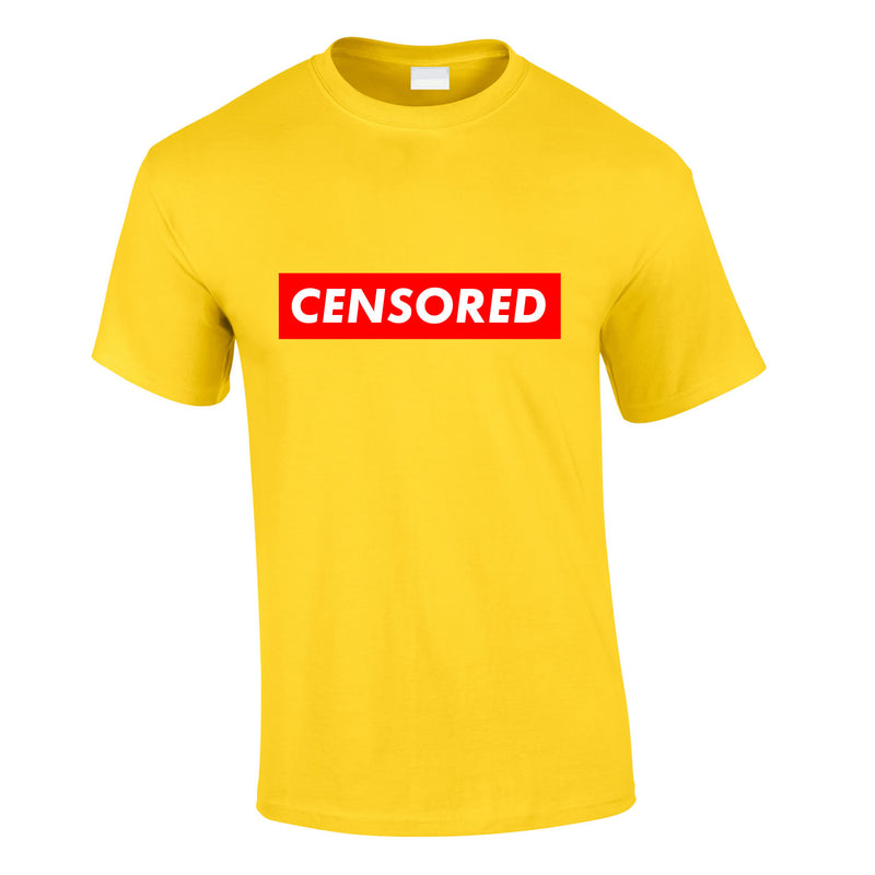 Censored Tee In Yellow