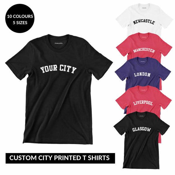 Custom Printed Your City Name T-Shirt