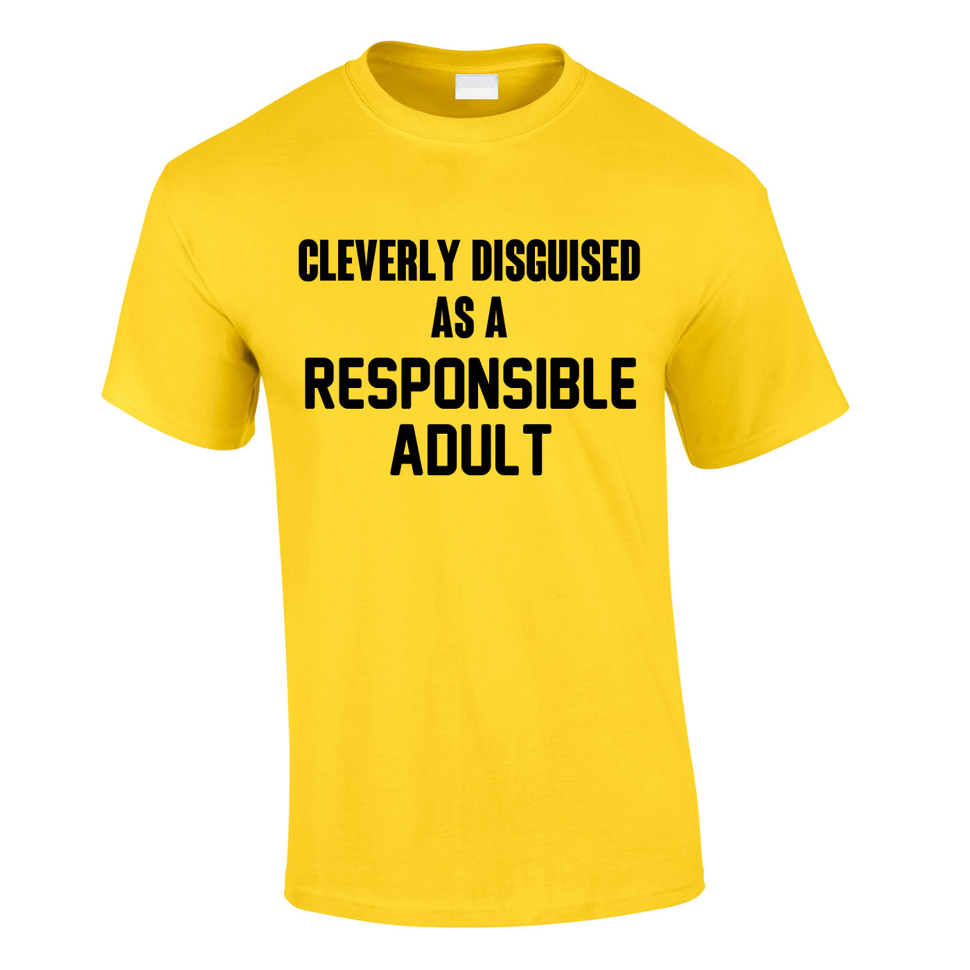 Cleverly Disguised As A Responsibly Adult Tee In Yellow