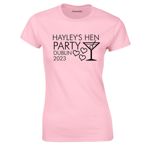 Cocktail Hen Do T Shirts Custom Printed