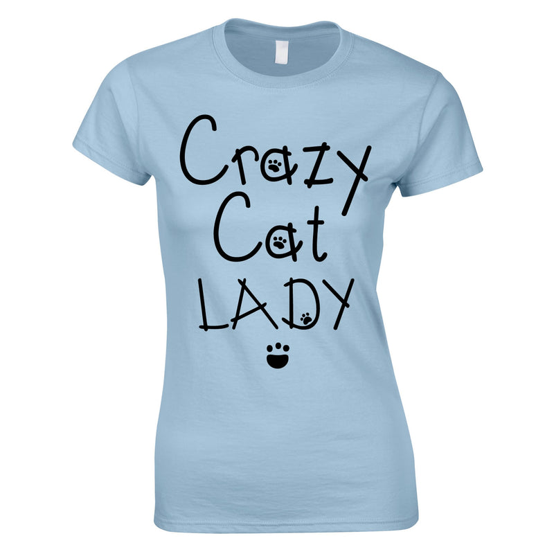 Crazy Cat Lady Women's Top In Sky