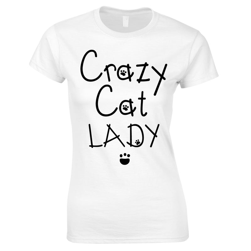 Crazy Cat Lady Women's Top In White