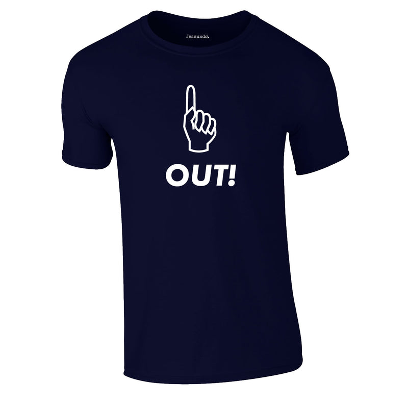 Cricket Out Graphic Tee In Navy