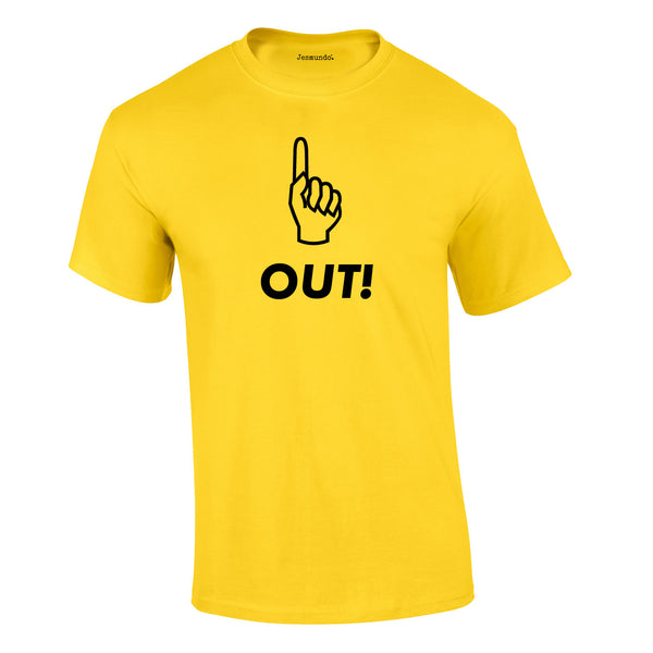 Cricket Out Graphic Tee In Yellow