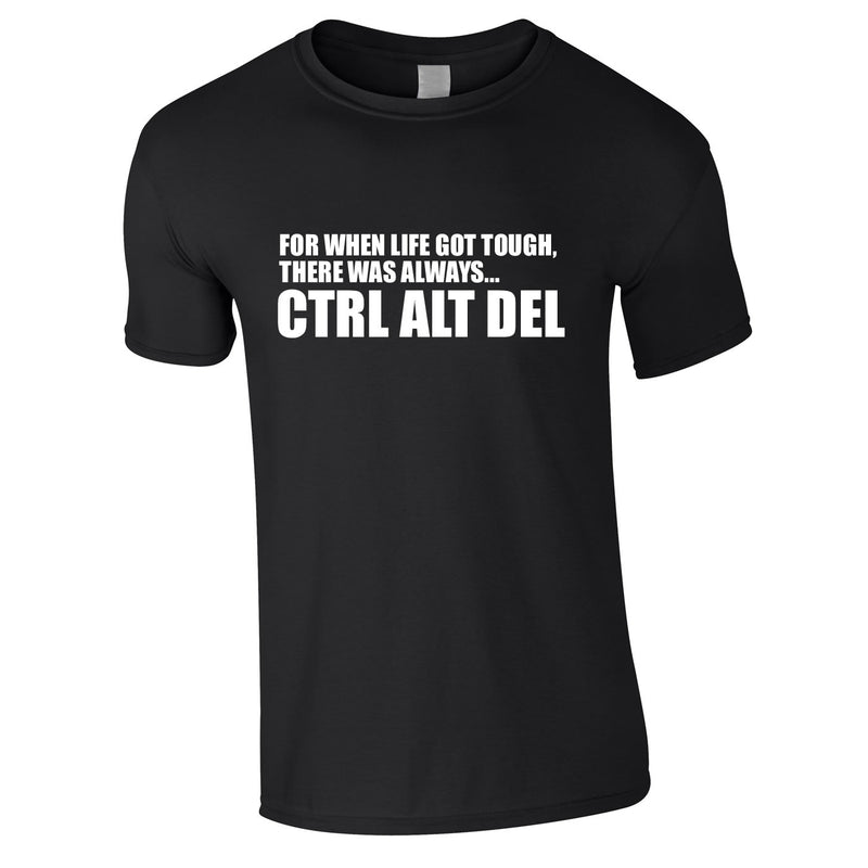 CTRL ALT DEL Tee In Black