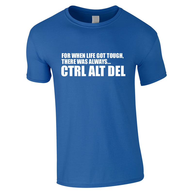 CTRL ALT DEL Tee In Royal