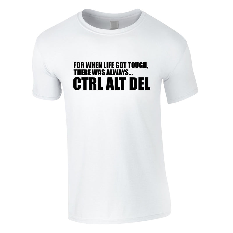 CTRL ALT DEL Tee In White