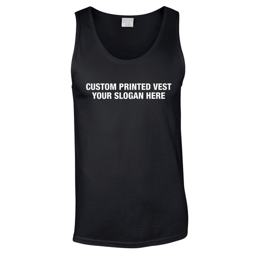 Custom Printed Vest In Black