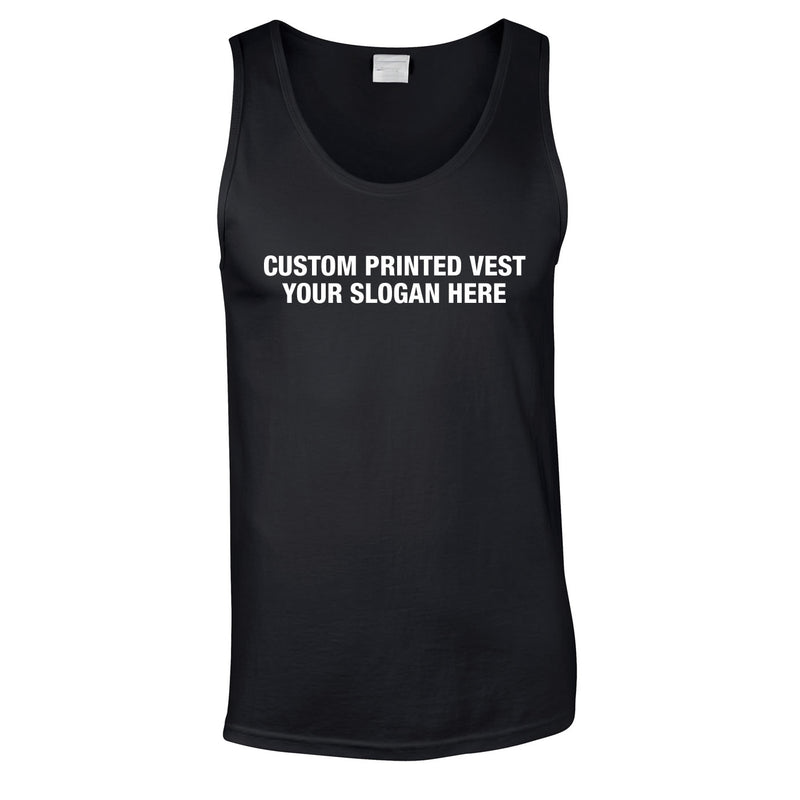 Custom Printed Vest With Extras In Black