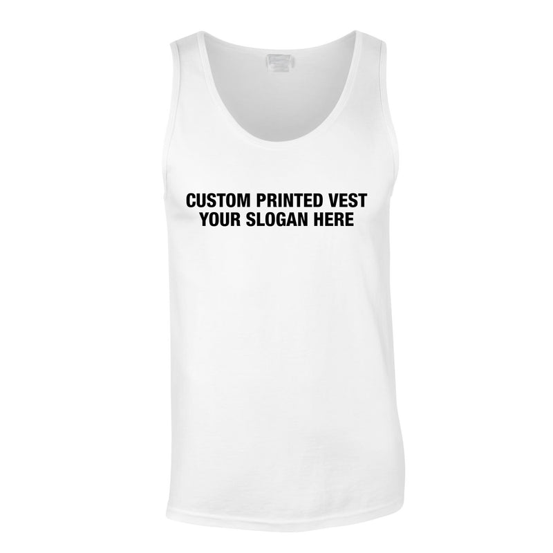 Custom Printed Vest With Extras In White