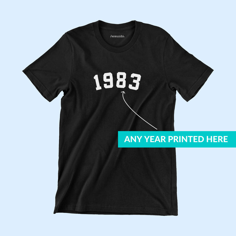 Roman Numerals Custom Year Personalised T-Shirt