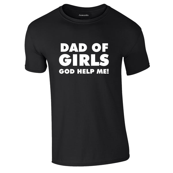 Dad Of Girls Tee In Black