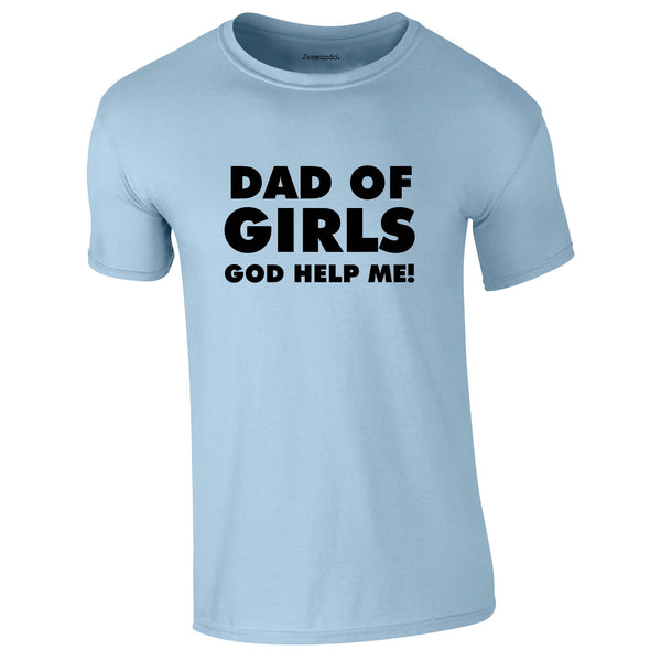 Dad Of Girls Tee In Sky
