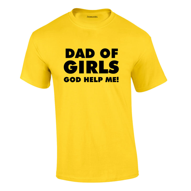 Dad Of Girls Tee In Yellow