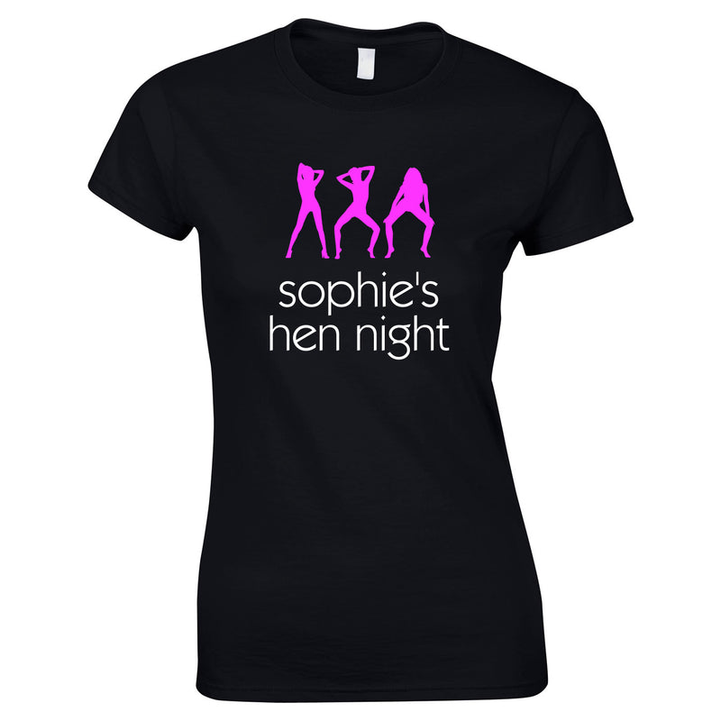 Custom Printed Hen Do Tops With Dancing Girl