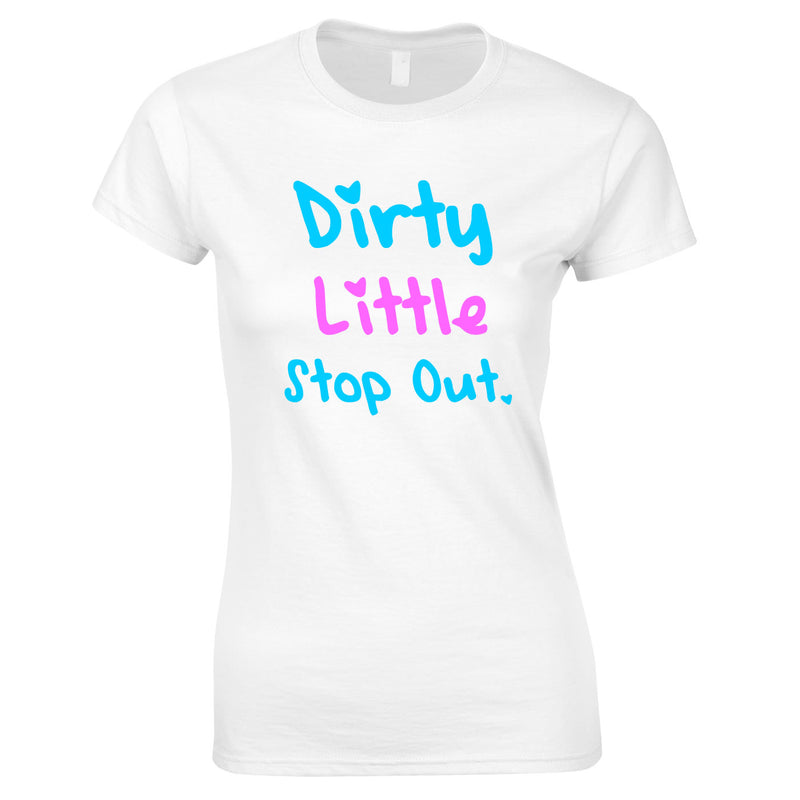 Dirty Little Stop Out Top In White