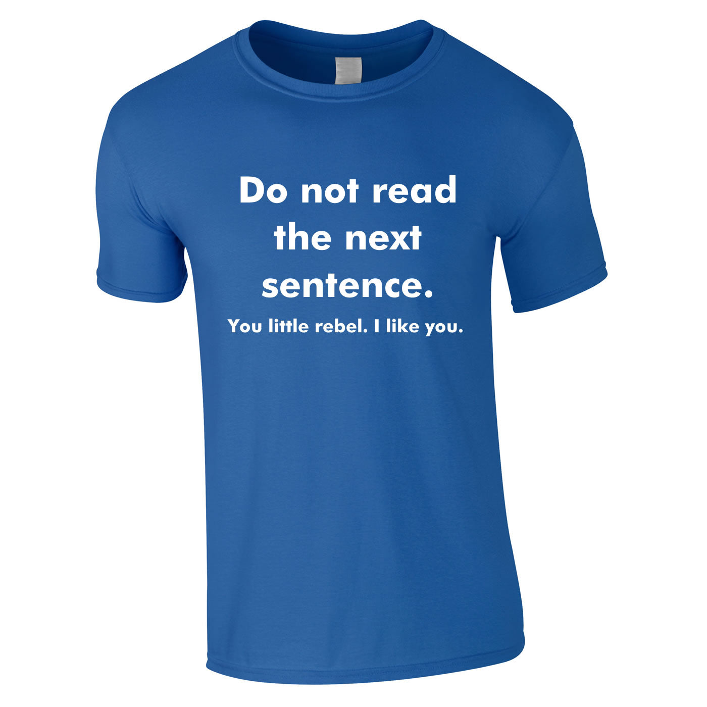Do Not Read The Next Sentence - You Little Rebel, I Like You Tee In Royal
