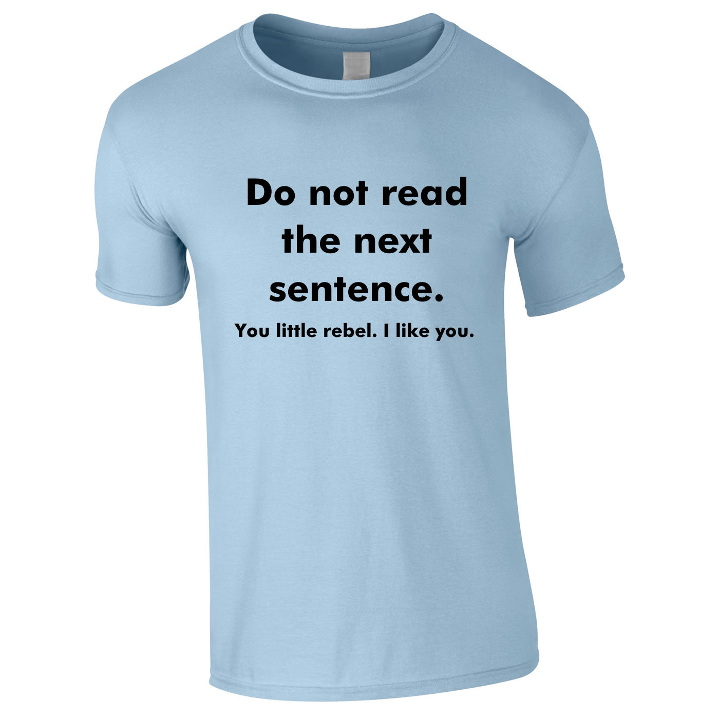 Do Not Read The Next Sentence - You Little Rebel, I Like You Tee In Sky